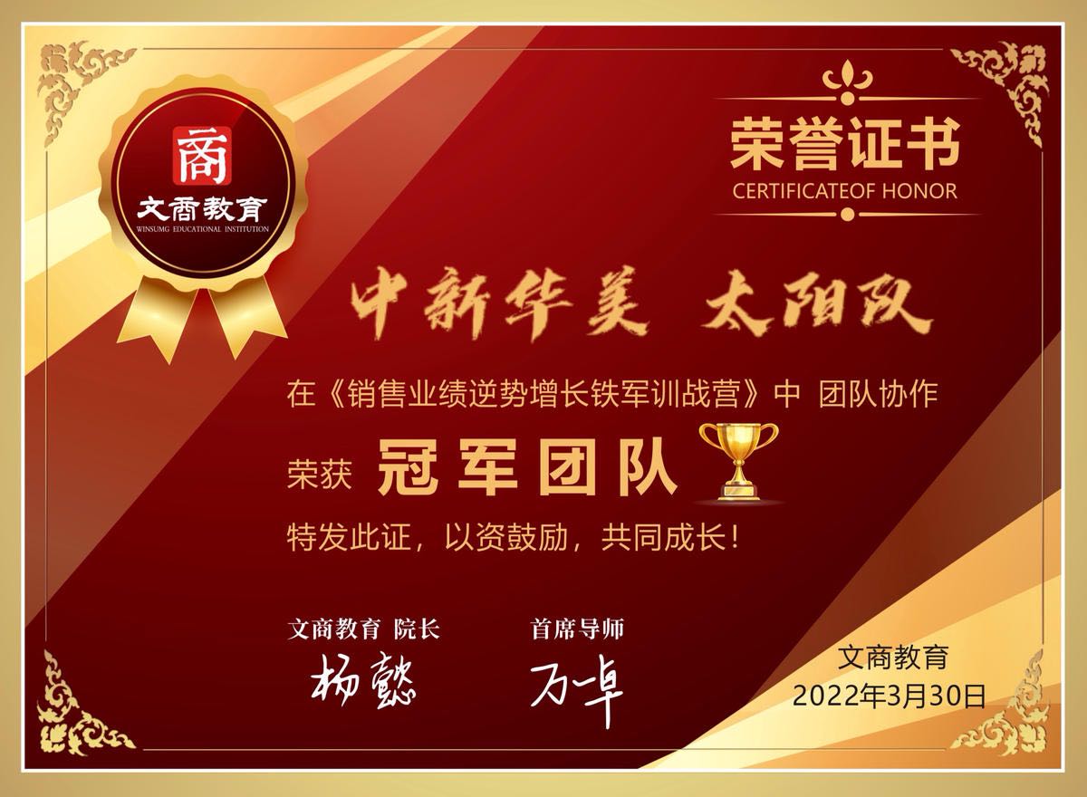 時(shí)間在哪里，成果就在哪里丨祝賀青島中新華美《銷(xiāo)售業(yè)績(jī)逆勢(shì)增長(zhǎng)鐵軍訓(xùn)戰(zhàn)營(yíng) 》完美收官！
